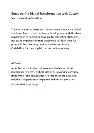 Empowering Digital Transformation with Custom Solutions