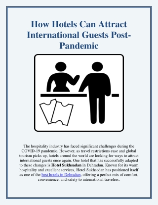 How Hotels Can Attract International Guests Post