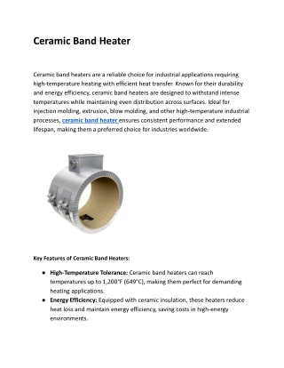 Ceramic Band Heater