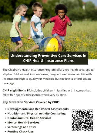 Understanding Preventive Care Services In CHIP Health Insurance Plans