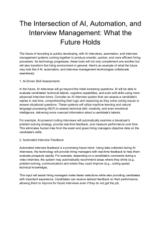 The Intersection of AI, Automation, and Interview Management_ What the Future Holds