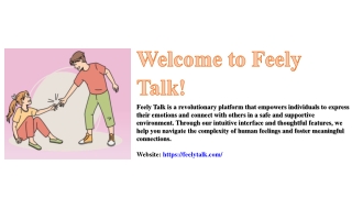 FeelyTalk - Find Comfort in Anonymous Conversations