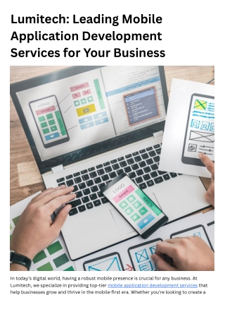 Lumitech Leading Mobile Application Development Services for Your Business