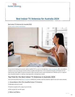 best tv antennas australia