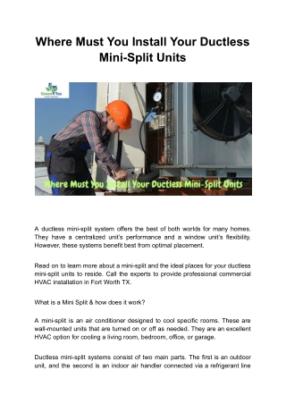 Find Professional Commercial HVAC Installation in Fort Worth TX