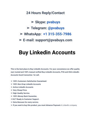 Buy LinkedIn Accounts