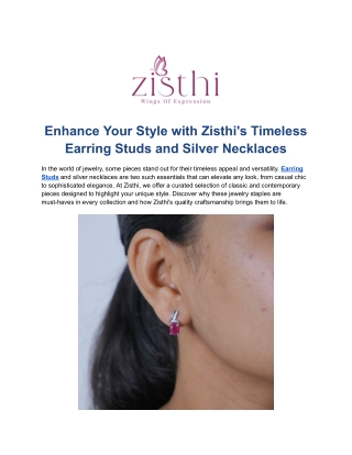 Elegant Earrings for Women – Explore Zisthi's Collection