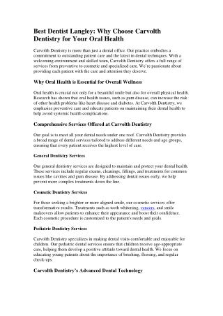 Best Dentist Langley