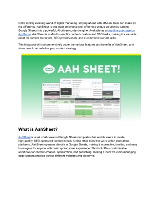 AahSheet Lifetime Deal: Risk-Free with 60-Day Guarantee
