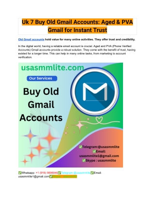 Uk 7 Buy Old Gmail Accounts_ Aged & PVA Gmail for Instant Trust