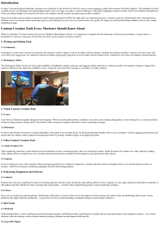 “Content Creation Tools Every Marketer Should Know About”