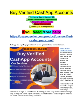 Buy Verified CashApp Accounts (5)