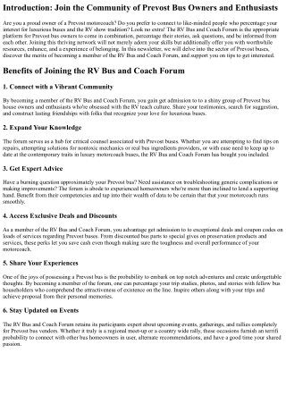 Prevost Bus Owners Unite: Join the RV Bus and Coach Forum Today