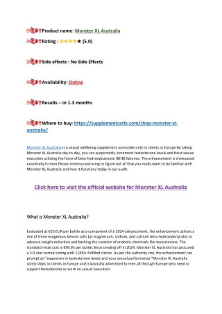 Monster XL Australia