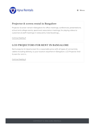 Rent Projector & Screen, LED TV & Sounds  Ajna Rentals Blog