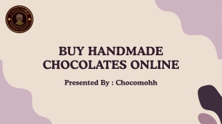 Buy Handmade Chocolates Online