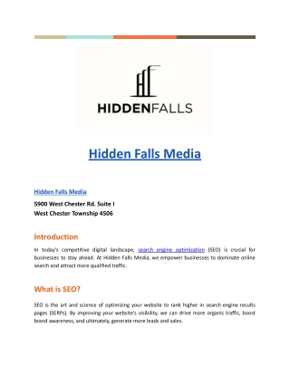 SEO Services Cincinnati - Hidden Falls Media