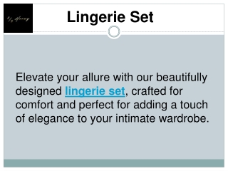 Lingerie Set