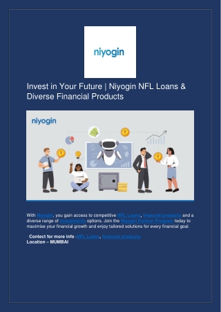 Invest in Your Future | Niyogin NFL Loans & Diverse Financial Products