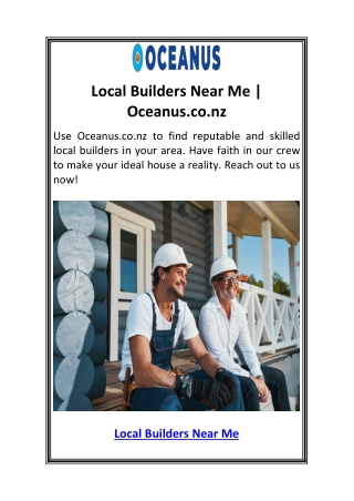Local Builders Near Me  Oceanus.co.nz