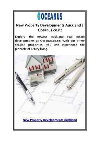 New Property Developments Auckland  Oceanus.co.nz