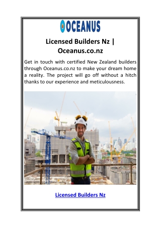 Licensed Builders Nz  Oceanus.co.nz