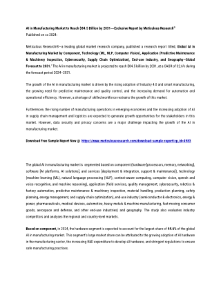 AI in Manufacturing Market