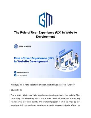 User Experience in Website Development