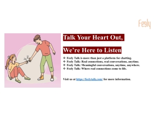 FeelyTalk: Find Comfort, Share Stories, and Heal Together