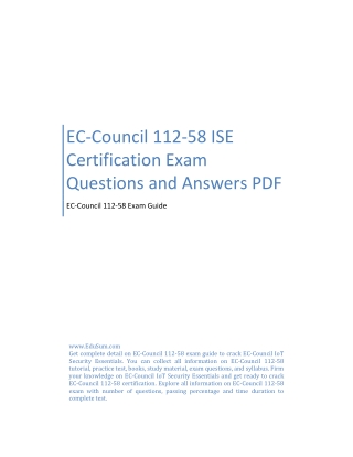 EC-Council 112-58 ISE Certification Exam Questions and Answers PDF