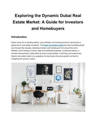 Find Prime Investment Properties in Dubai with WOW Properties