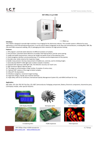 I.C.T SMT Offline X-Ray X-9200 V3.6