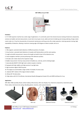 I.C.T SMT Offline X-Ray X-7100 V3.5