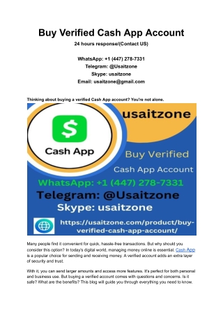 Buy Verified Cash App Account