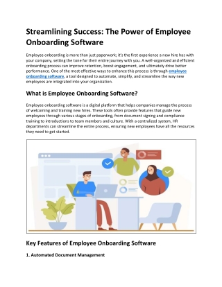 Streamlining Success: The Power of Employee Onboarding Software