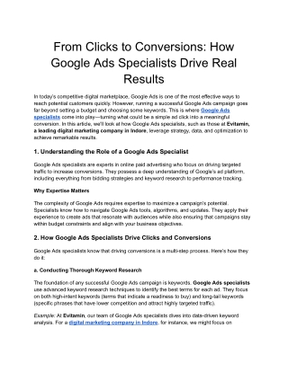 From Clicks to Conversions_ How Google Ads Specialists Drive Real Results