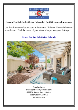 Houses For Sale In Littleton Colorado  Bestlittletonrealestate.com