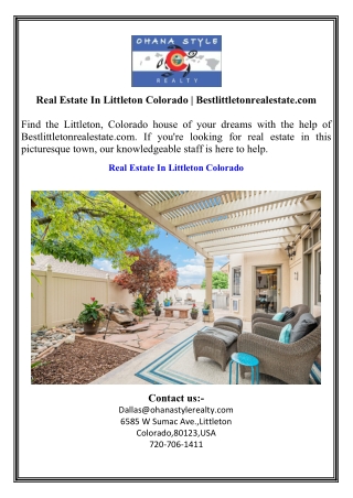 Real Estate In Littleton Colorado  Bestlittletonrealestate.com