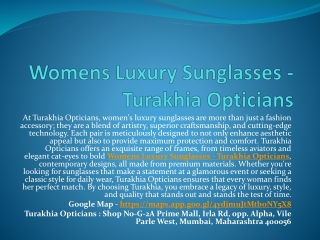 Original Luxury Sunglasses For Women in India - Turakhia Opticians