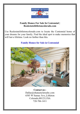 Family Homes For Sale In Centennial  Realestatelittletoncolorado.com