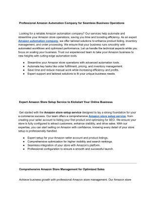 Professional Amazon Automation Company for Seamless Business Operations