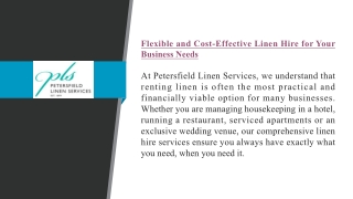 Reliable Linen Service for Fresh, Professional-Quality Linens Every Time