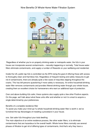 NineBenefitsOfWhole-HomeWaterFiltrationSystem