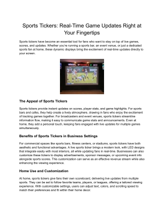 Sports Tickers_ Real-Time Game Updates Right at Your Fingertips