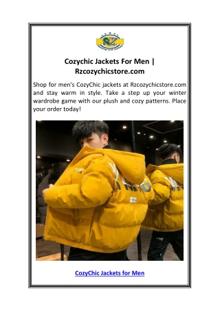 Cozychic Jackets For Men  Rzcozychicstore.com