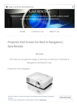 AJNA RENTALS & Professional solution for all your projector, screen & PA systems rental needs in Mumbai  Bangalore call