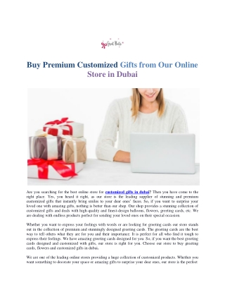 Buy Premium Customized Gifts from Our Online Store in Dubai