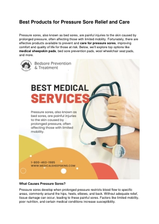 Best Products for Pressure Sore Relief and Care