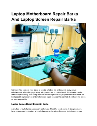 Laptop Motherboard Repair Barka