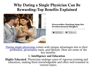 Why Dating a Single Physician Can Be Rewarding-Top Benefits Explained